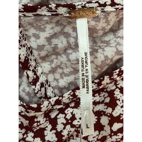 Free People Red Dancing in the Dark Open Back Women's Mini Dress Size L - Picture 5 of 6